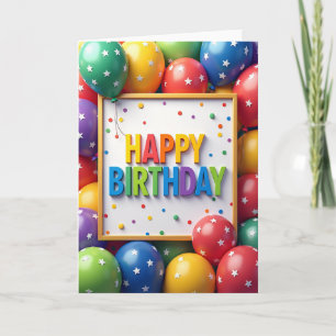 Carte de lettre d'anniversaire douce