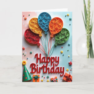 Carte de lettre d'anniversaire en gras
