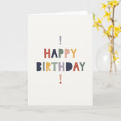 Carte de lettre d'anniversaire rustique (Fleur jaune)