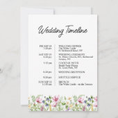 Carte de lettre de bienvenue pour mariage aux fleu (Dos)