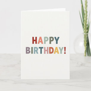 Carte de lettre de couleur pour anniversaire doux