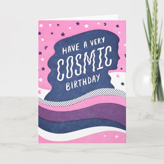 Carte de lettre de naissance cosmique (Devant)