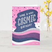 Carte de lettre de naissance cosmique (Fleur jaune)