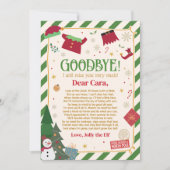 Carte de lettre de Noël d'adieu de l'elfe (Devant)