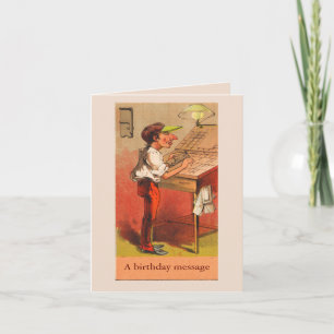 Carte de lettre de presse vintage pour toutes occa