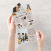 Carte de lettre d'information de vacances pliable (Déchirure)