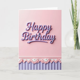 Carte de lettre gonflée pour un joyeux anniversair