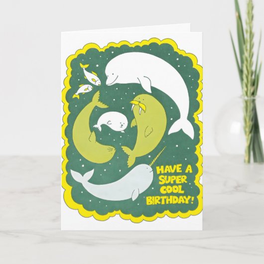 Carte de lettrepresse d'anniversaire Super Cool (Devant)
