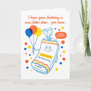 Carte de lettrepresse Joyeux Anniversaire Pain Tra