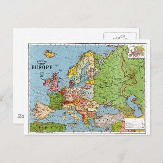 Carte de l'Europe (Devant / Derrière)