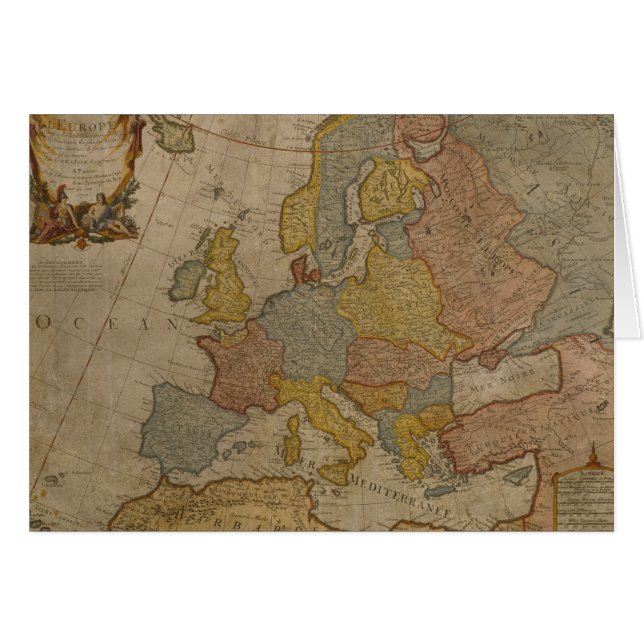 Carte de l'Europe | 1700 (Devant horizontal)