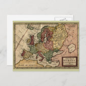 Carte de l'Europe 1721 (Devant / Derrière)