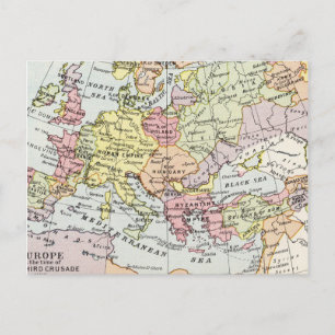 Carte de l'Europe   La Troisième Croisade
