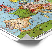 Carte De L'Europe - Poster (Coin)