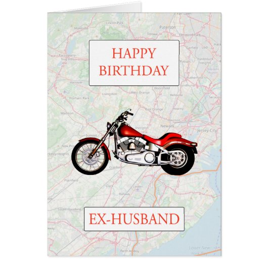 Carte de l'ex-mari et anniversaire de la moto (Devant)