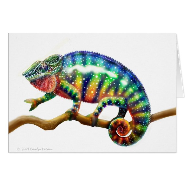 Carte de lézard de caméléon de panthère (Devant horizontal)