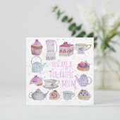 Carte de l'heure du thé de la fête des mères (Debout devant)