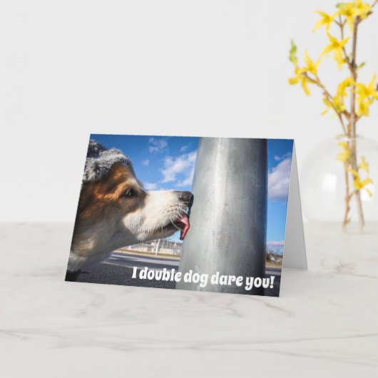 Carte de l'histoire de Noël de Corgi (Fleur jaune)