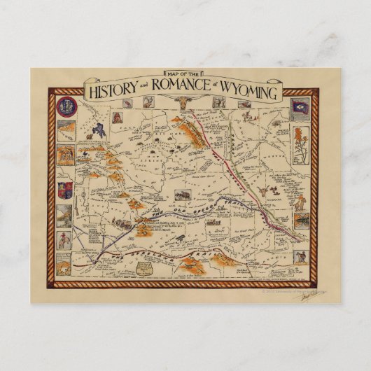 Carte de l'histoire et de la romance du Wyoming (Devant)