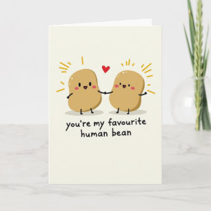 Carte de l'humain haricot patate mignonne