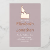 Carte de l'Idaho Destination Mariage Économisez La (Recto)