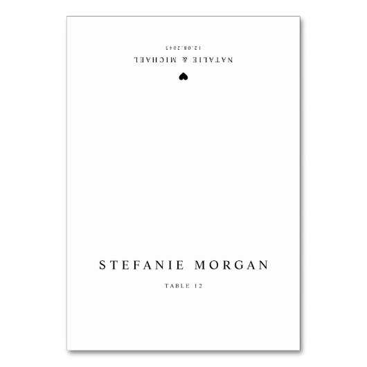Carte de lieu de mariage à typographie classique n (Par défaut)