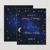 Carte de lieu de mariage céleste - Nom de l'invité (Devant / Derrière)