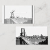 Carte de lieu de mariage de destination San Franci (Devant / Derrière)