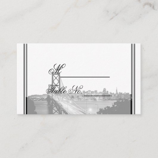 Carte de lieu de mariage de destination San Franci (Devant)