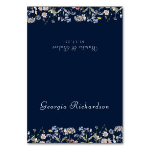 Carte de lieu de mariage du Fleur sauvage de la Ma