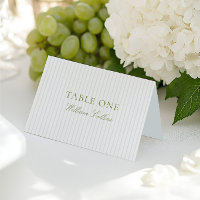 Carte de lieu de mariage élégante vert sauge et bl