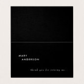 Carte de lieu de mariage personnalisée B/W contemp (Outside Unfolded)