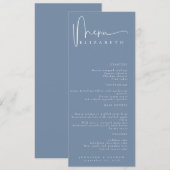 Carte de lieu de nom | Menu | Menus Mariages simpl (Devant / Derrière)