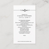 Carte de lieu de prière religieuse St. Michael Arc (Dos)