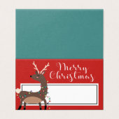 Carte de lieu du dîner de Noël | Joyeux Noël (Outside Unfolded)