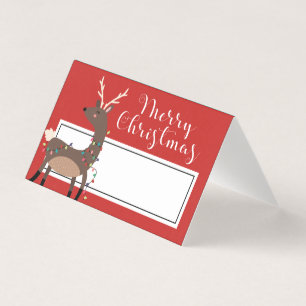 Carte de lieu du dîner de Noël   Joyeux Noël