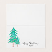 Carte de lieu du dîner de Noël simple (Extérieur déplié)