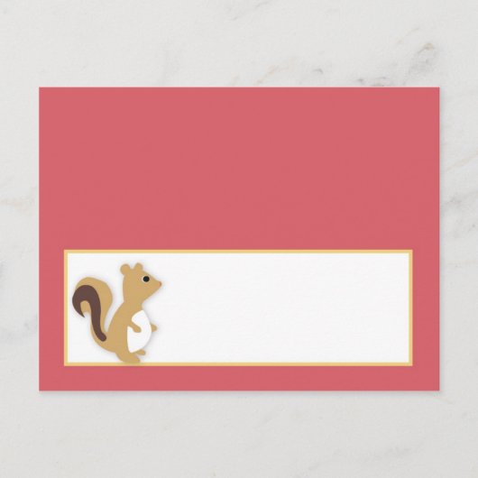 Carte de lieu écrite Amour et la nature Fille Wood (Devant)