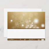 Carte de lieu écrite Blur de cuivre de Noël (Devant / Derrière)