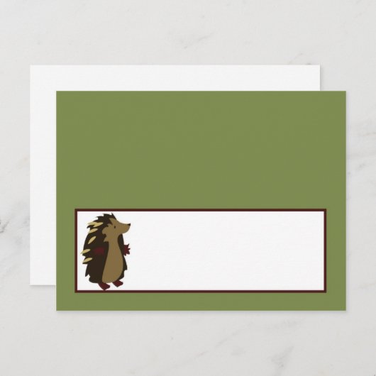 Carte de lieu écrite Enchanted Hollow Forest Wood (Devant / Derrière)