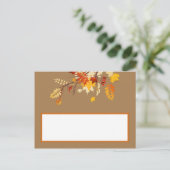 Carte de lieu écrite Feuilles de succursale d'auto (Debout devant)