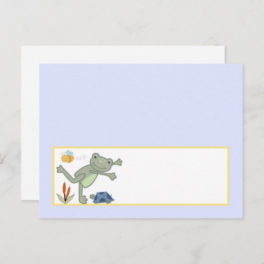 Carte de lieu écrite Leap Frog Turtle Bee Dragonfl (Devant / Derrière)