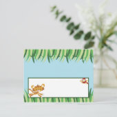 Carte de lieu écrite Pluie-Forêt Jungle Animal (Debout devant)