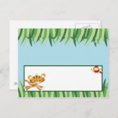 Carte de lieu écrite Pluie-Forêt Jungle Animal (Devant / Derrière)