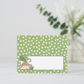 Carte de lieu écrite Safari Jungle Monkey Green (Debout devant)