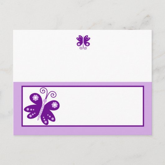 Carte de lieu inscriptible Purple Spring Time Butt (Devant)