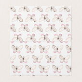 Carte de lieu pliée simple à papillon transparent (Intérieur déplié)