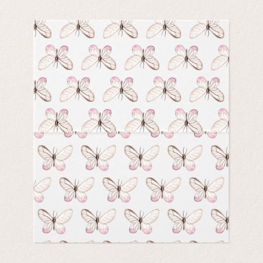 Carte de lieu pliée simple à papillon transparent (Intérieur déplié)