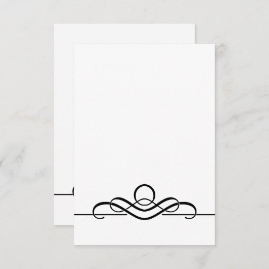 Carte de lieu simple à blanc personnalisable avec  (Devant / Derrière)