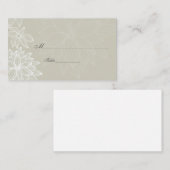 Carte de lieu spéciale Fleur Taupe Contourée (Devant / Derrière)